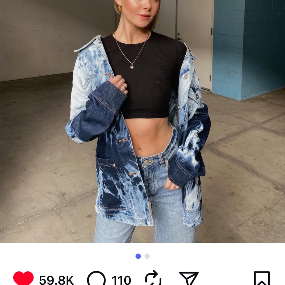 Avec Les Filles Tie-Dye Denim Jacket #156 - Picture 4 of 13